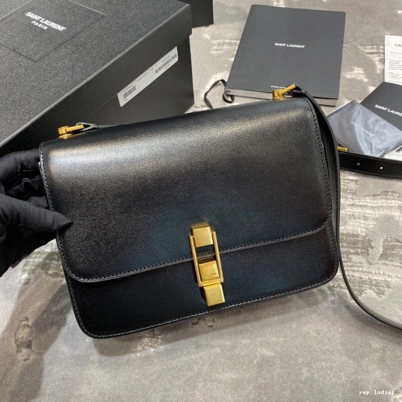 Rep ladies REP SMOOTH YSL LOULOU LEATHER SATCHEL CARRE IN 0817